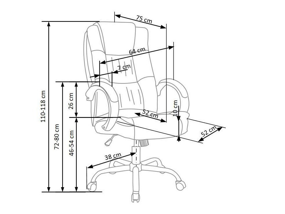 Chaise de bureau Houston 243 (Gris)