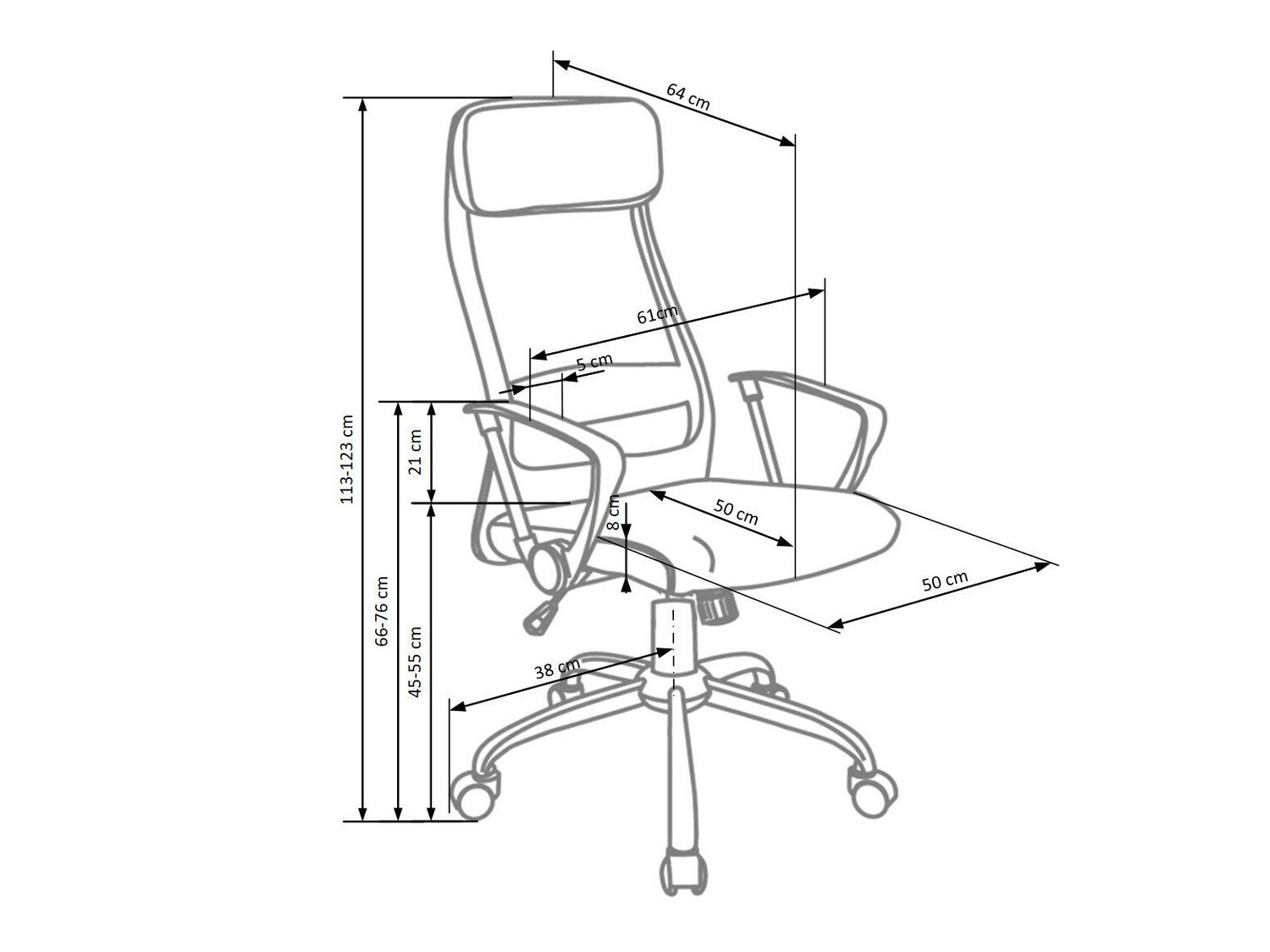 Chaise de bureau Houston 534