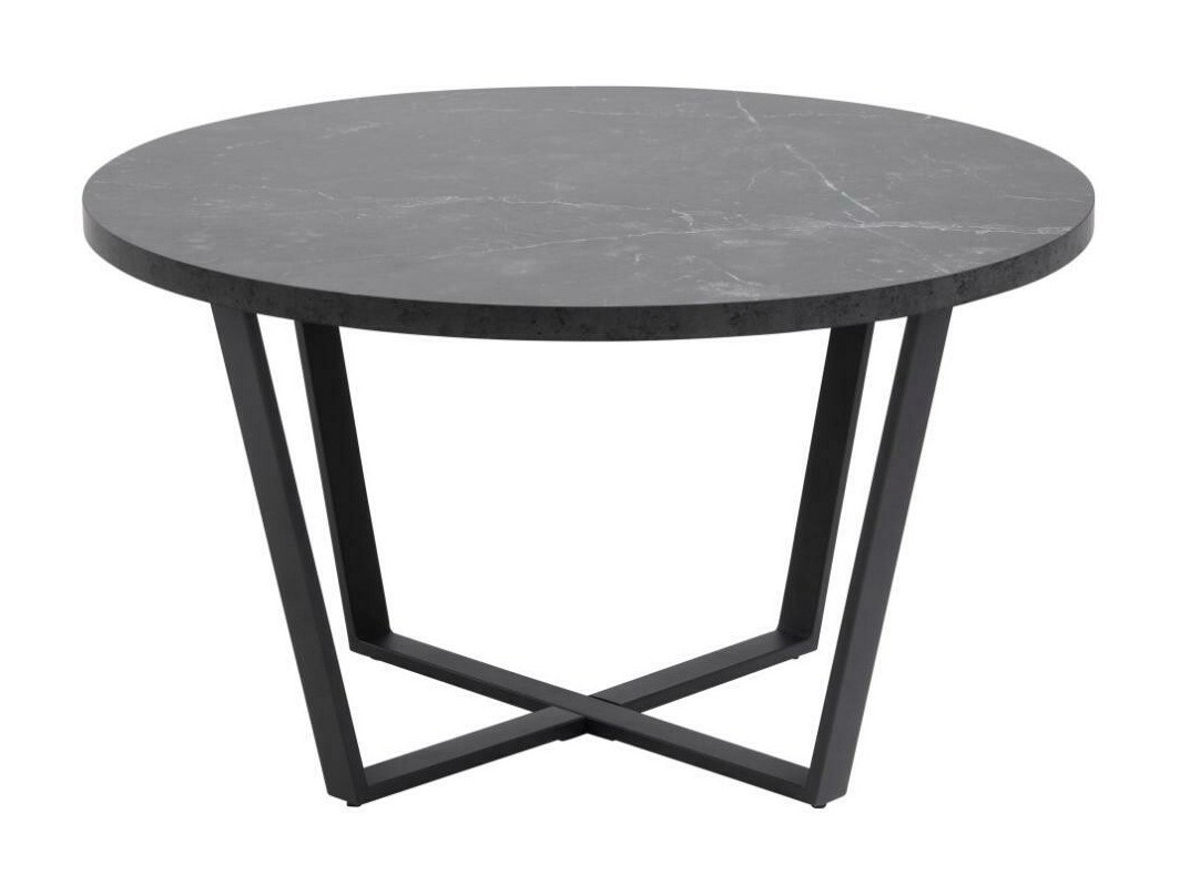 Table basse Norsica 321 (Marbre noir + Noir)