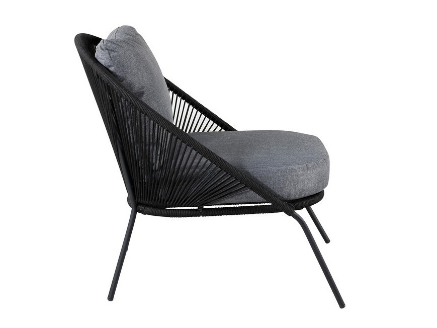 Fauteuil de jardin Dallas 1079 (Noir + Gris)