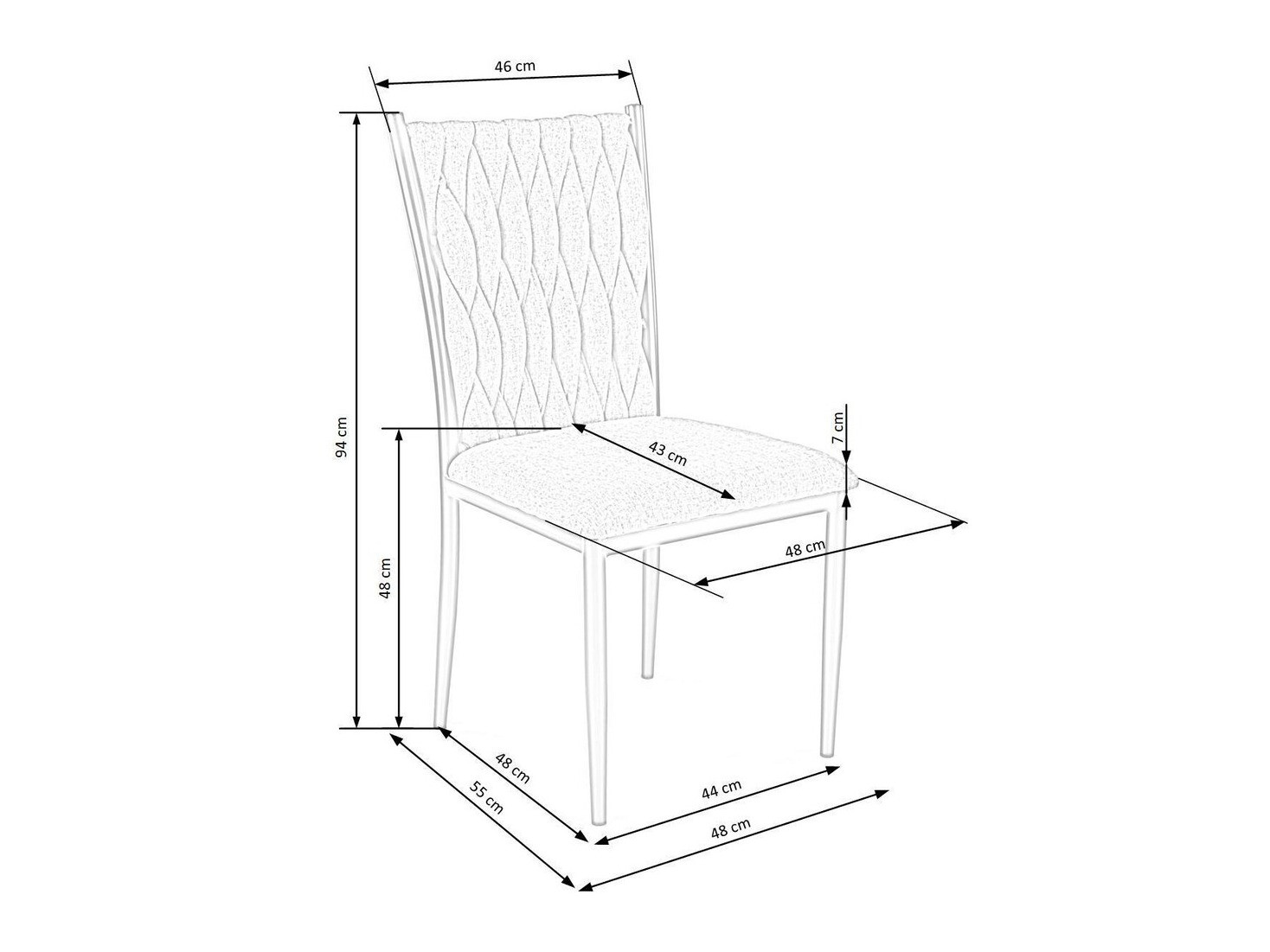Chaise Houston 1139 (Vert + Doré)