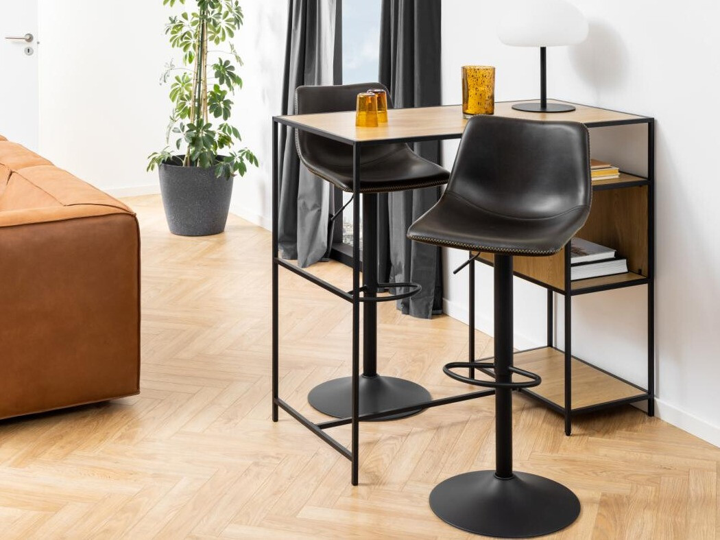 Chaise de bar mi-hauteur Norsica 500 (Noir)
