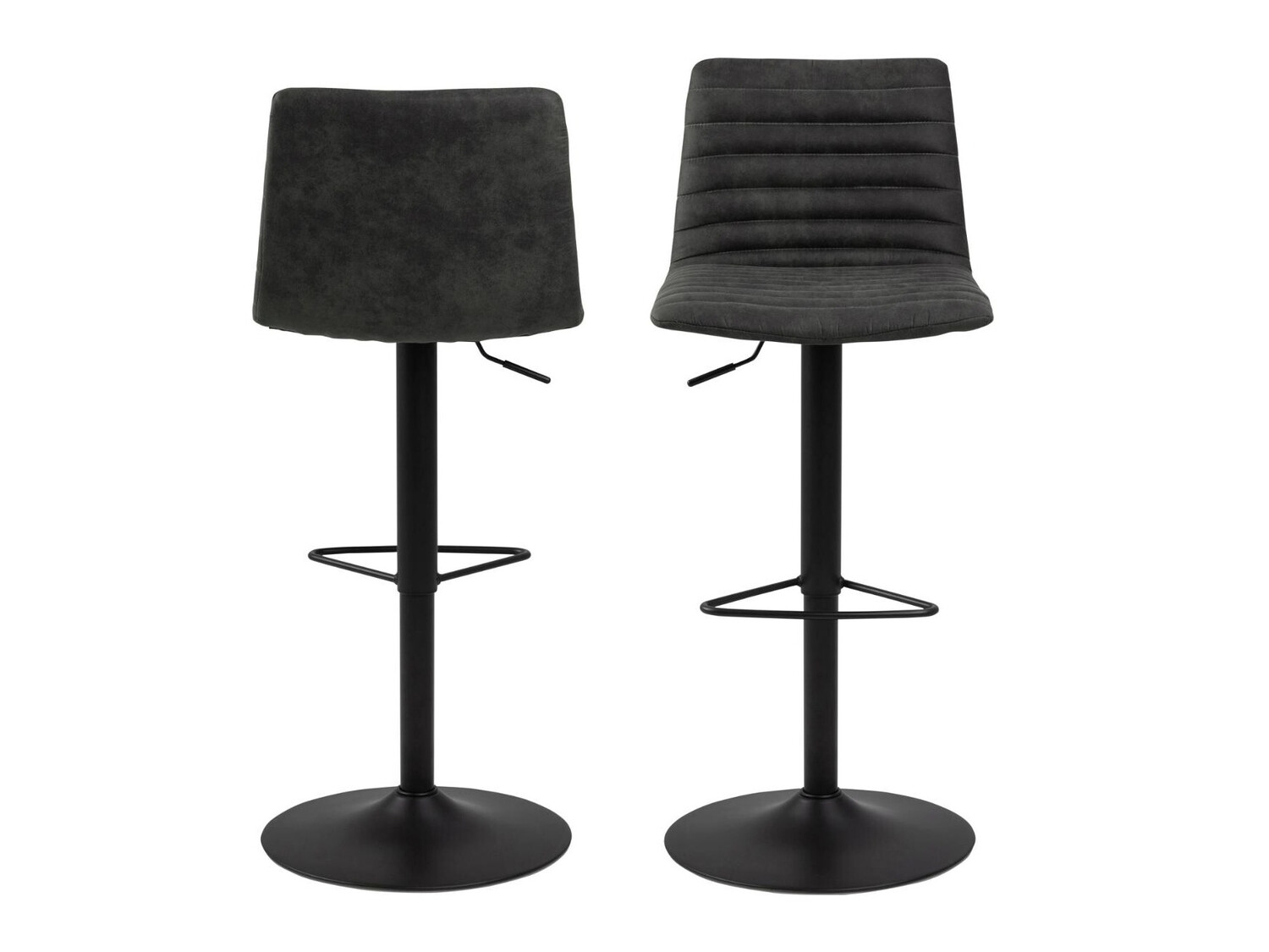 Chaise de bar mi-hauteur Norsica 501 (Anthracite + Noir)