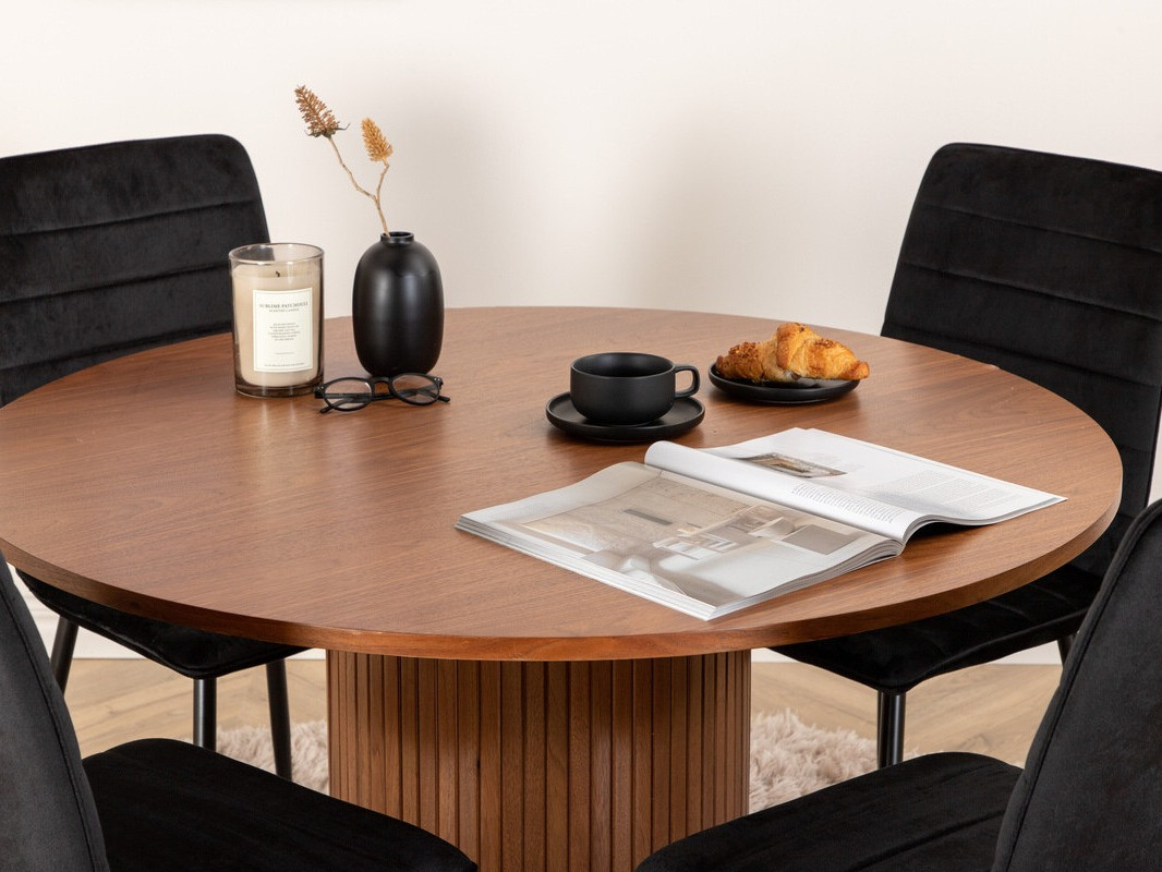 Salle à manger complète Dallas 3091 (Noir)