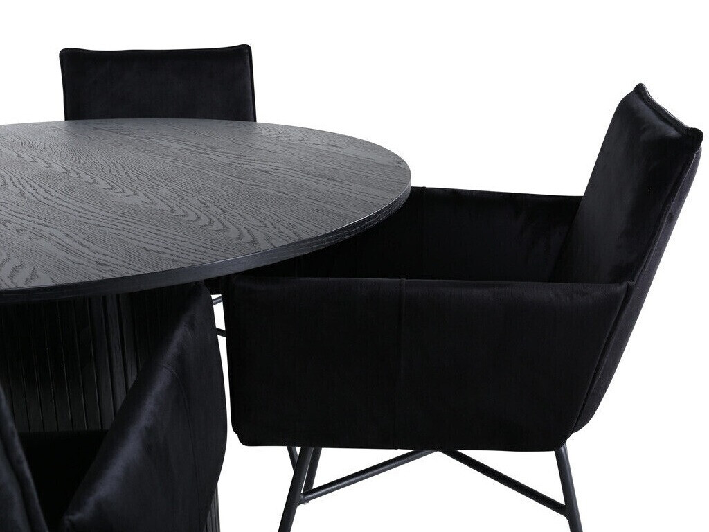 Salle à manger complète Dallas 3092 (Noir)
