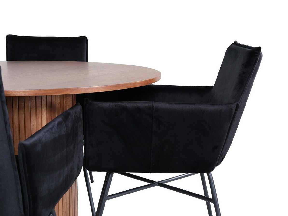 Salle à manger complète Dallas 3093 (Noir)