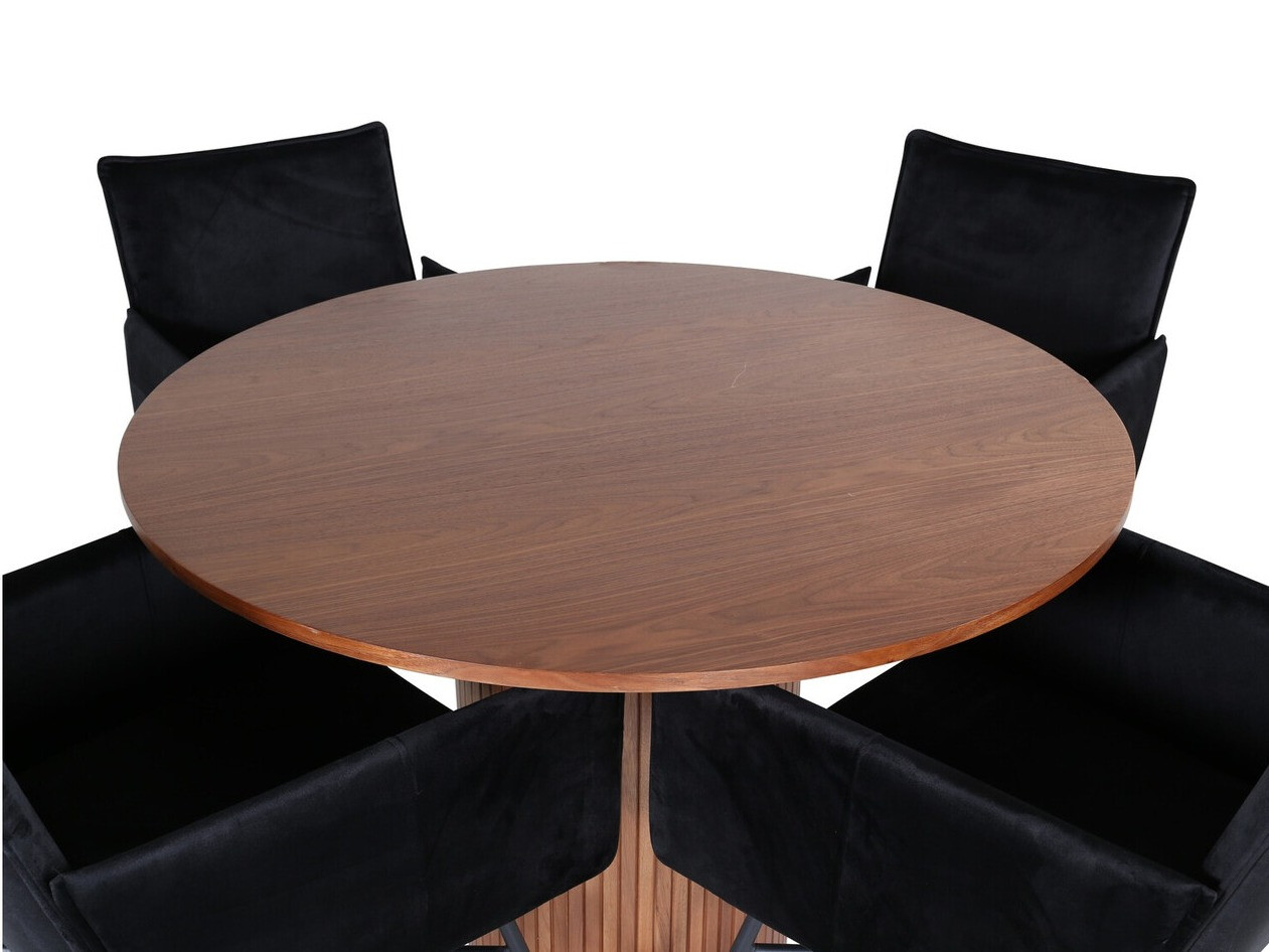 Salle à manger complète Dallas 3093 (Noir)