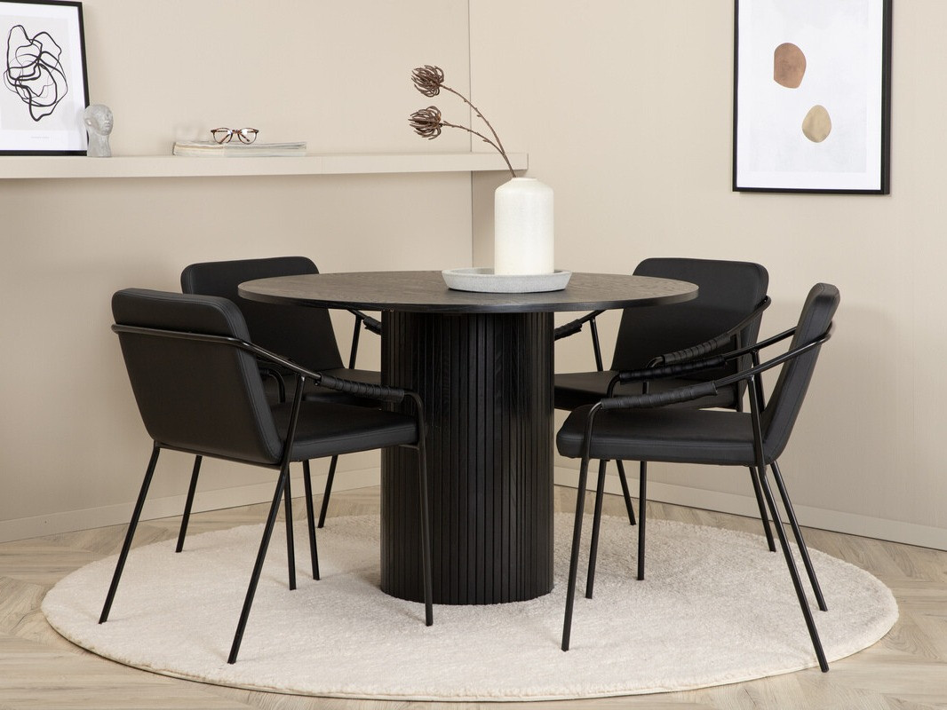 Salle à manger complète Dallas 3098 (Noir)