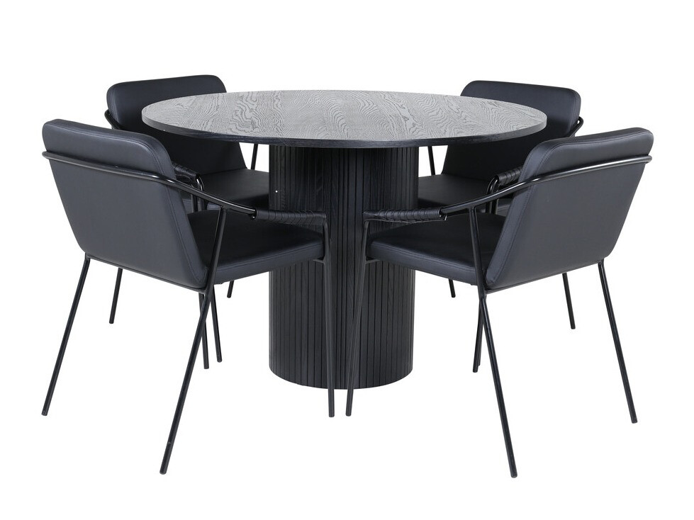 Salle à manger complète Dallas 3098 (Noir)