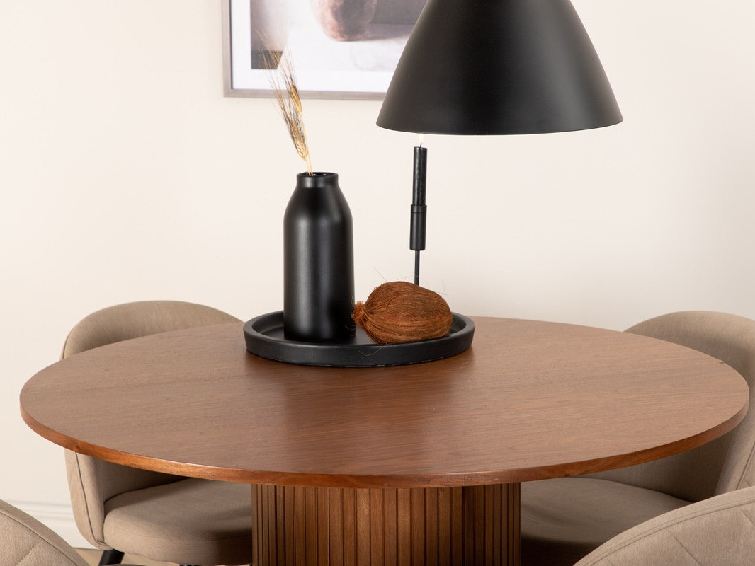 Salle à manger complète Dallas 3071 (Beige + Noir)