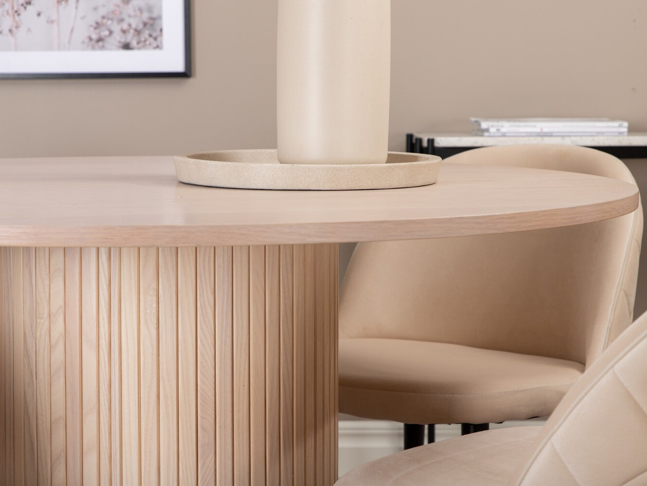 Salle à manger complète Dallas 3072 (Crème + Noir)