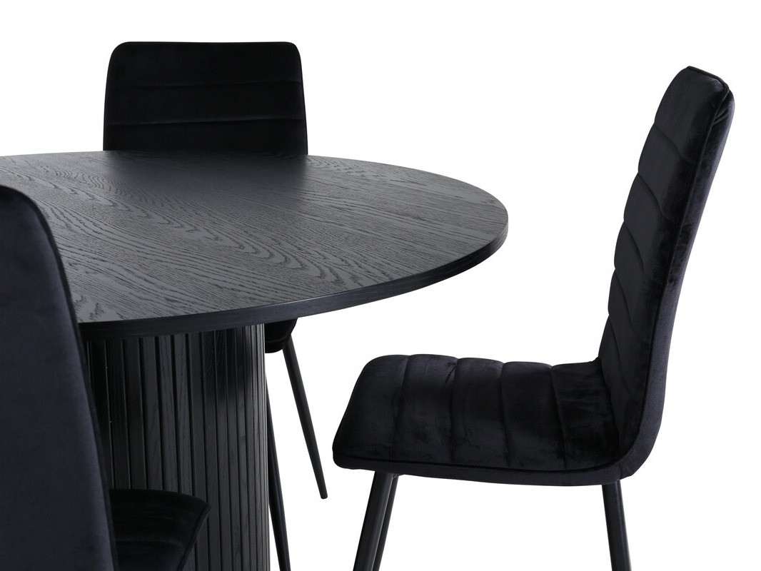 Salle à manger complète Dallas 3090 (Noir)