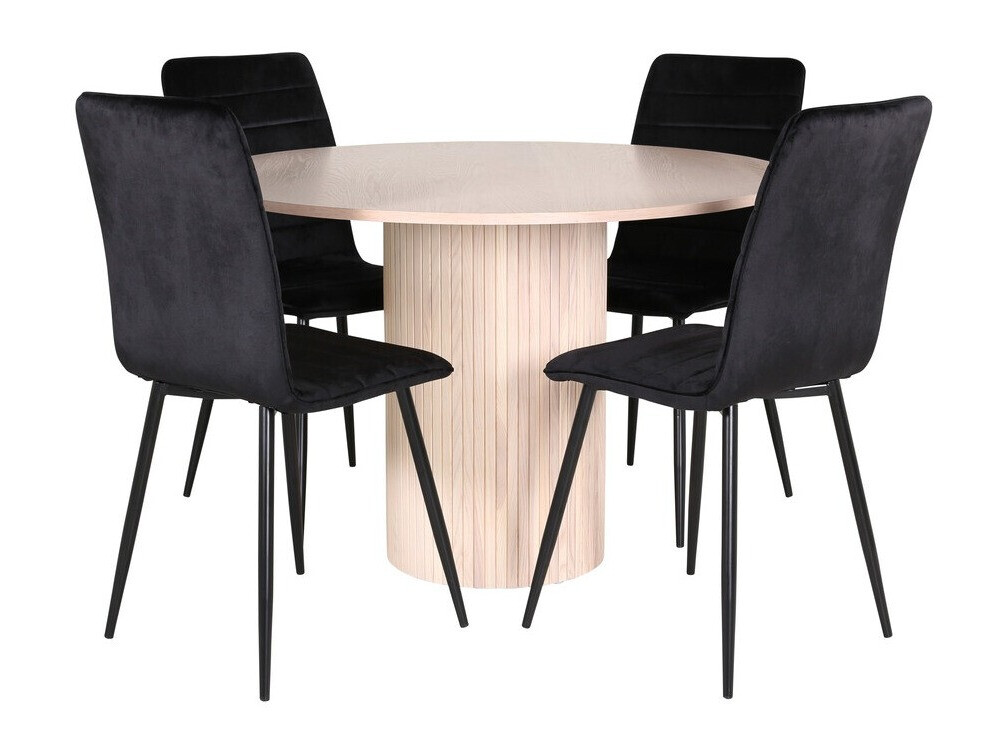 Salle à manger complète Dallas 3101 (Noir)