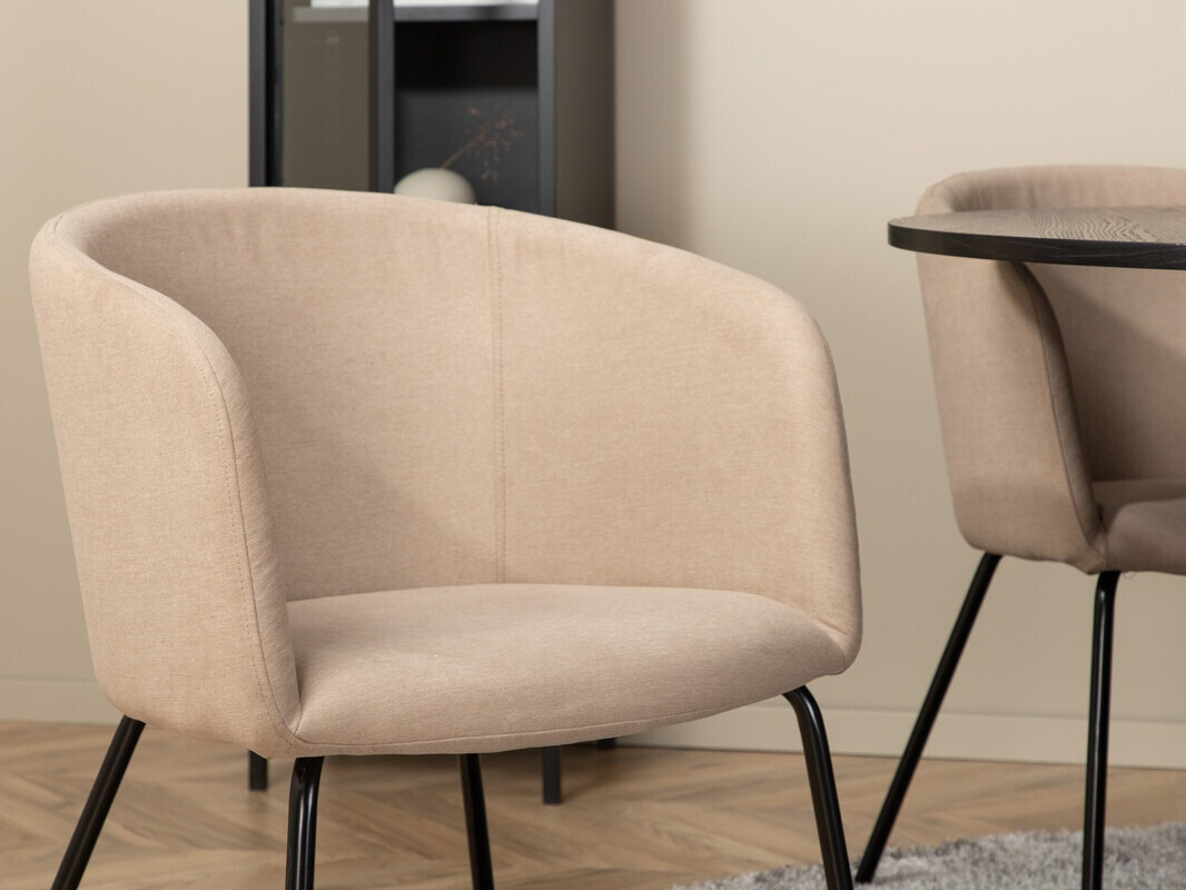 Salle à manger complète Dallas 3103 (Beige + Noir)
