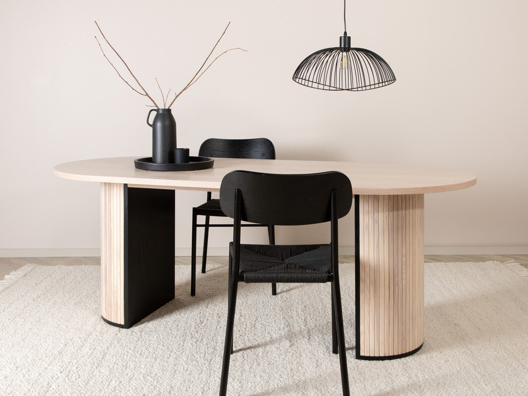 Table Dallas 1712 (Clair bois + Noir)