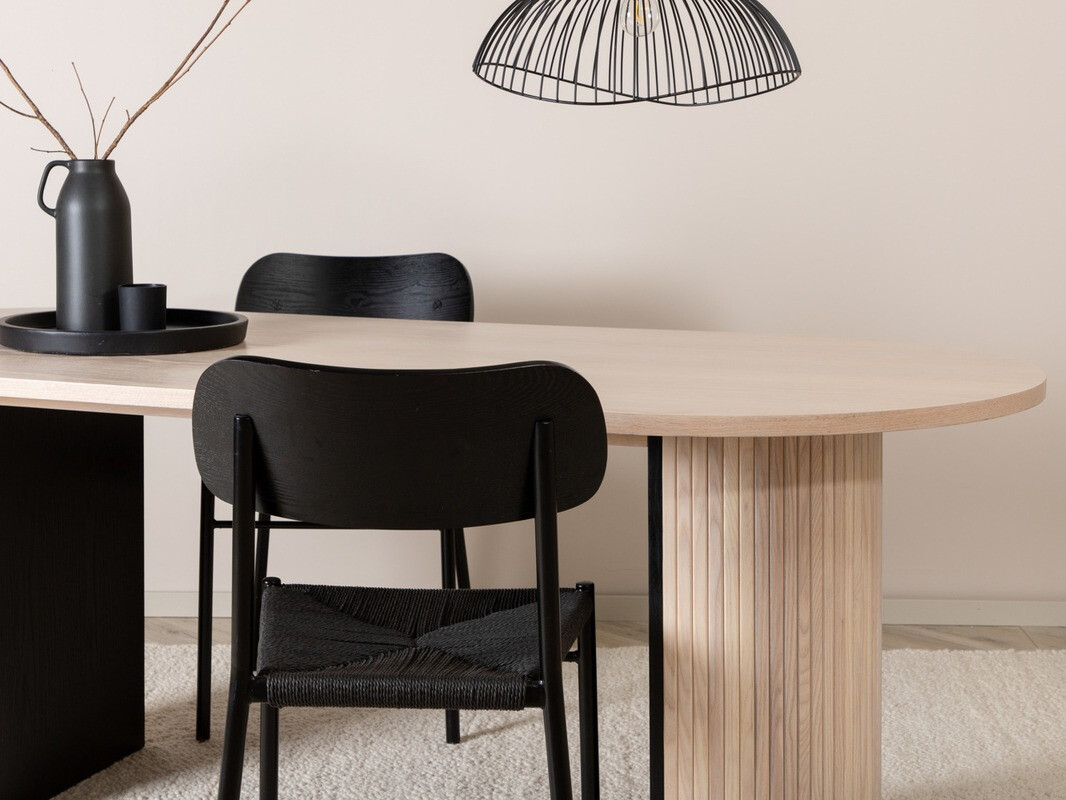 Table Dallas 1712 (Clair bois + Noir)