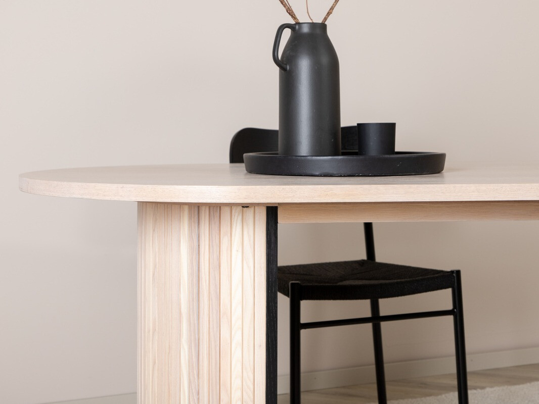 Table Dallas 1712 (Clair bois + Noir)