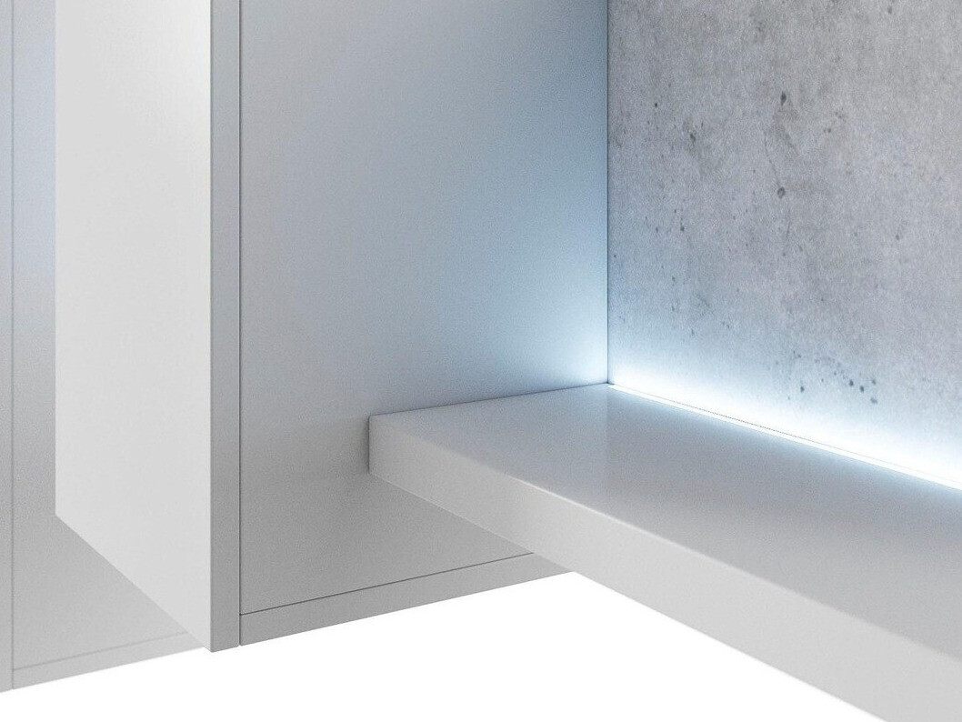 Ensemble de salon Lutiva 100 (Blanc + Béton)