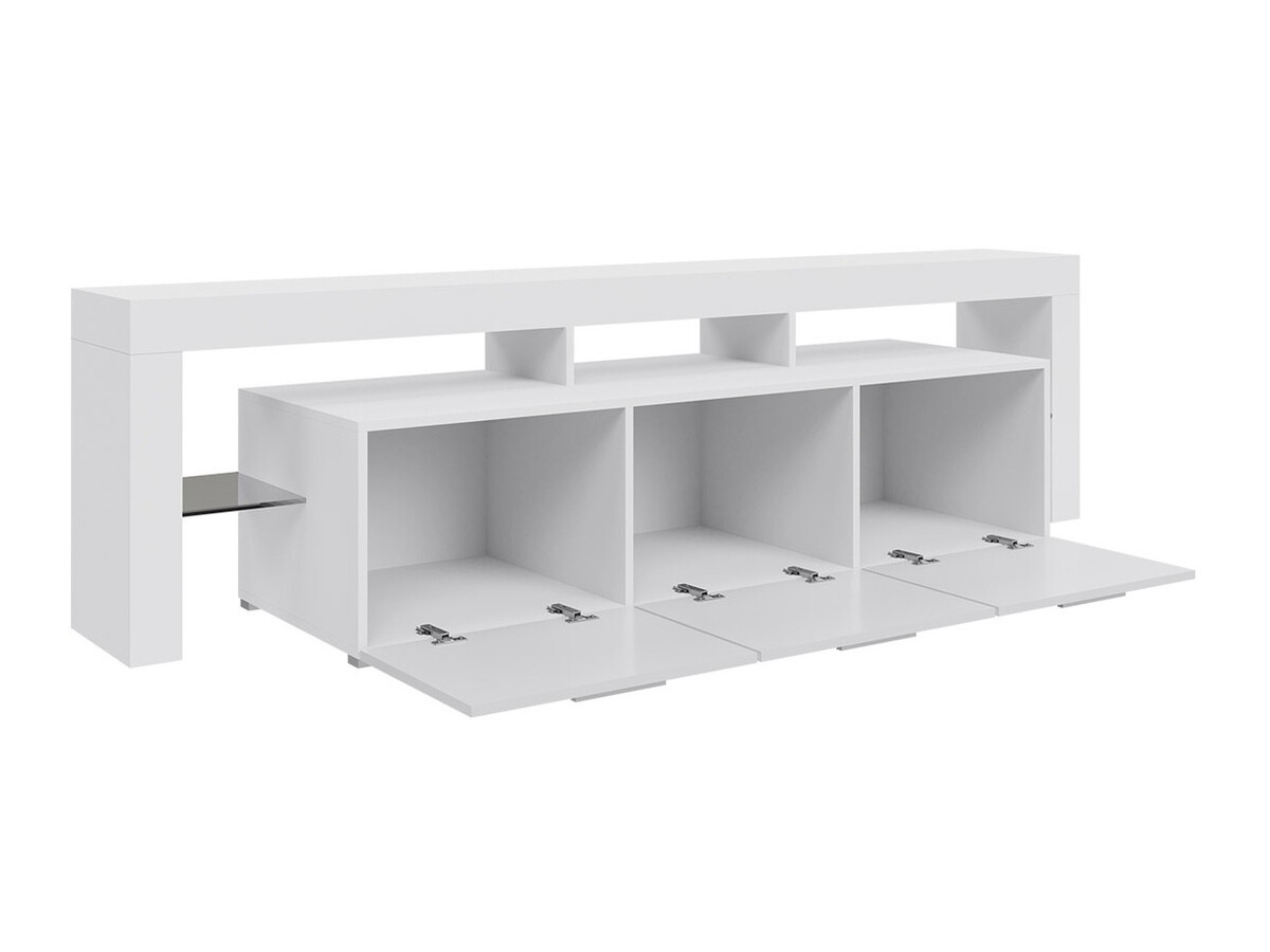 Meuble TV Arbor (Blanc + Gris brillant)