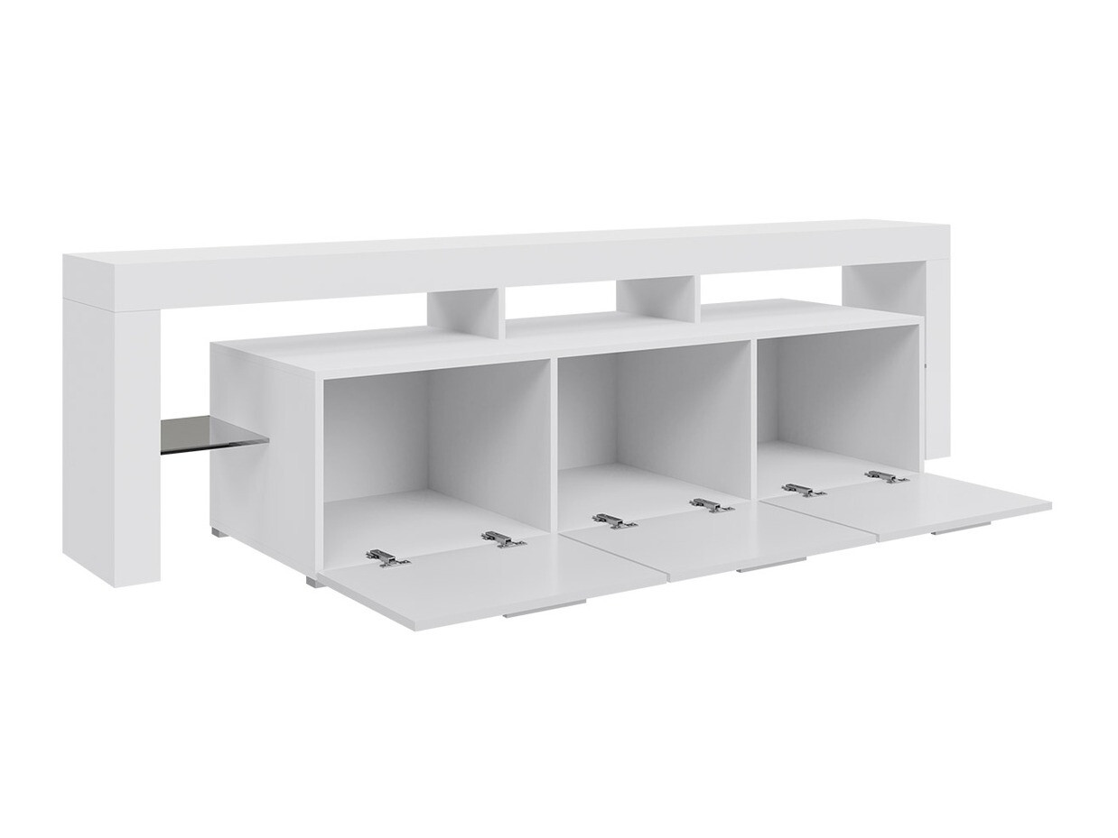 Meuble TV Arbor (Blanc + Noir brillant)