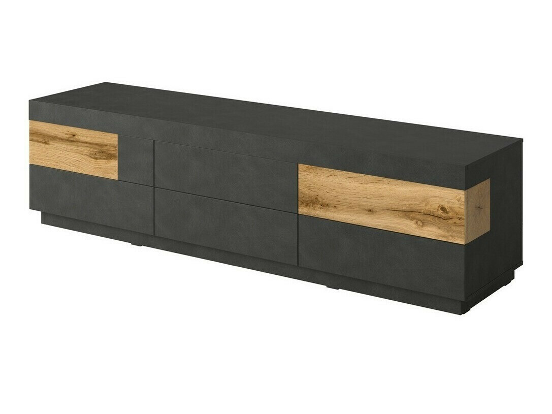 Meuble TV Livlore 102 (Matera gris + Chêne wotan)