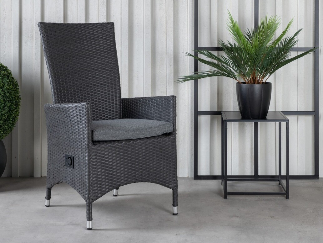 Fauteuil de jardin Dallas 735 (Noir + Gris)