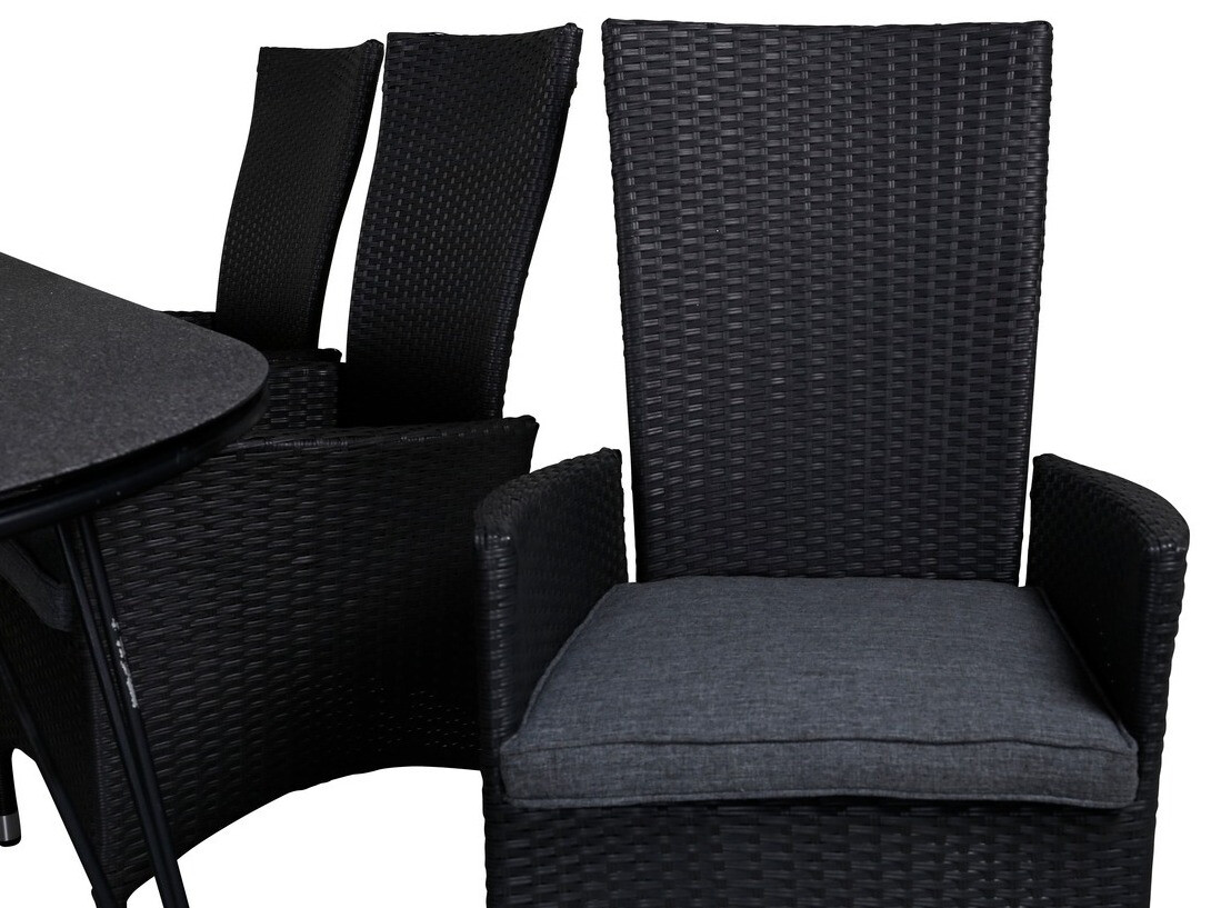 Fauteuil de jardin Dallas 735 (Noir + Gris)