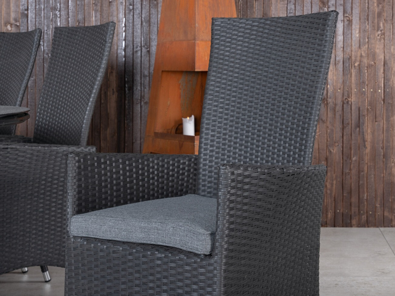 Fauteuil de jardin Dallas 735 (Noir + Gris)