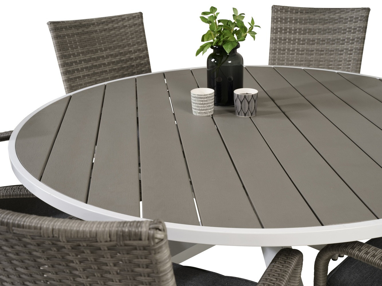 Ensemble table et chaises Dallas 2390 (Gris + Gris foncé)