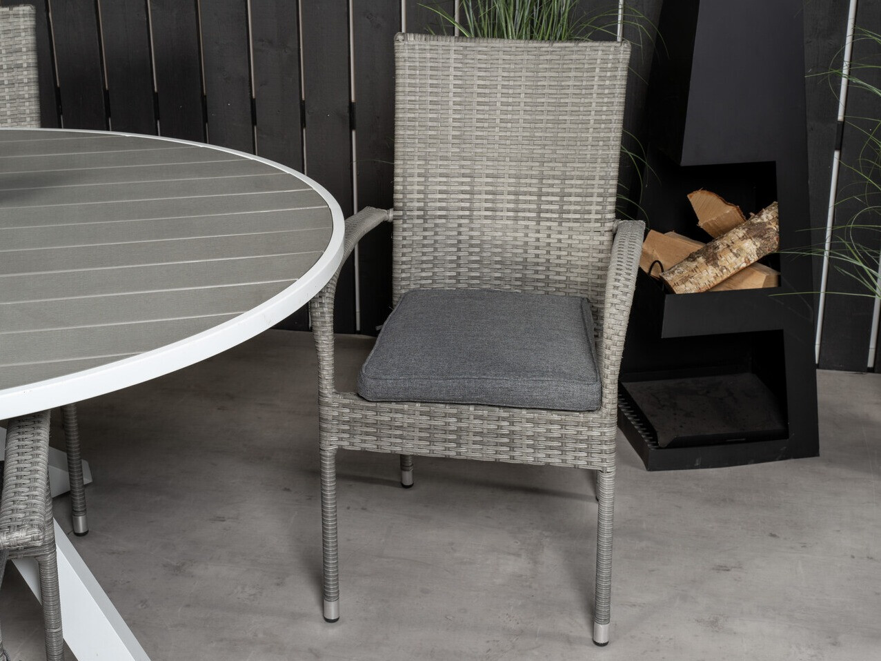 Ensemble table et chaises Dallas 2390 (Gris + Gris foncé)