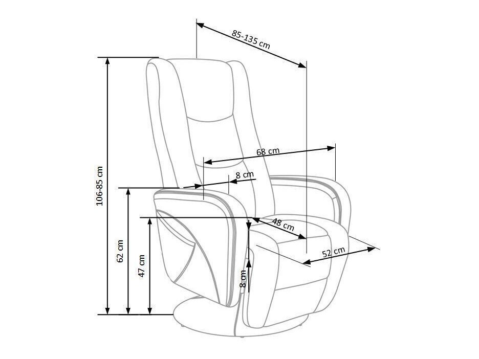 Fauteuil inclinable Houston 493 (Noir)