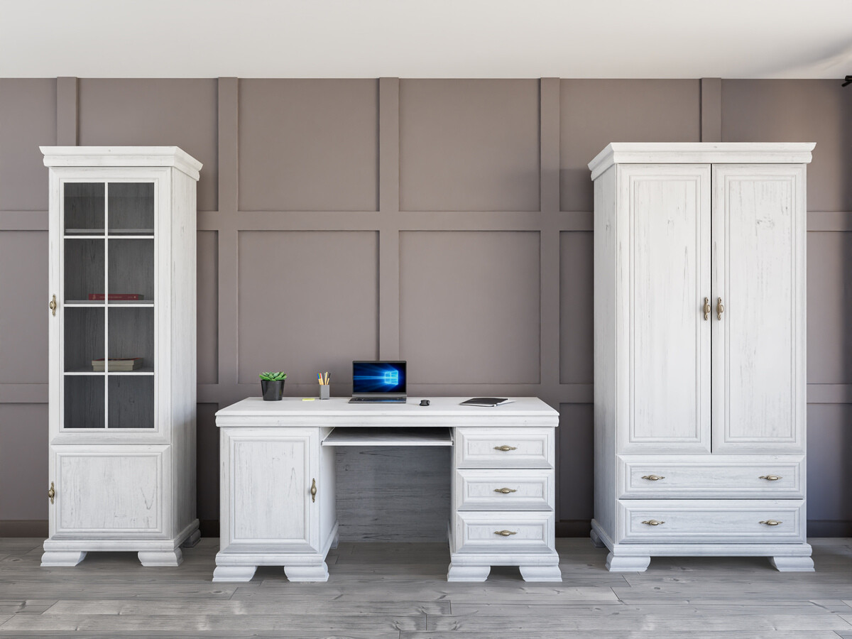 Ensemble de bureau à domicile Salmeru 123 (Pin Anderson)