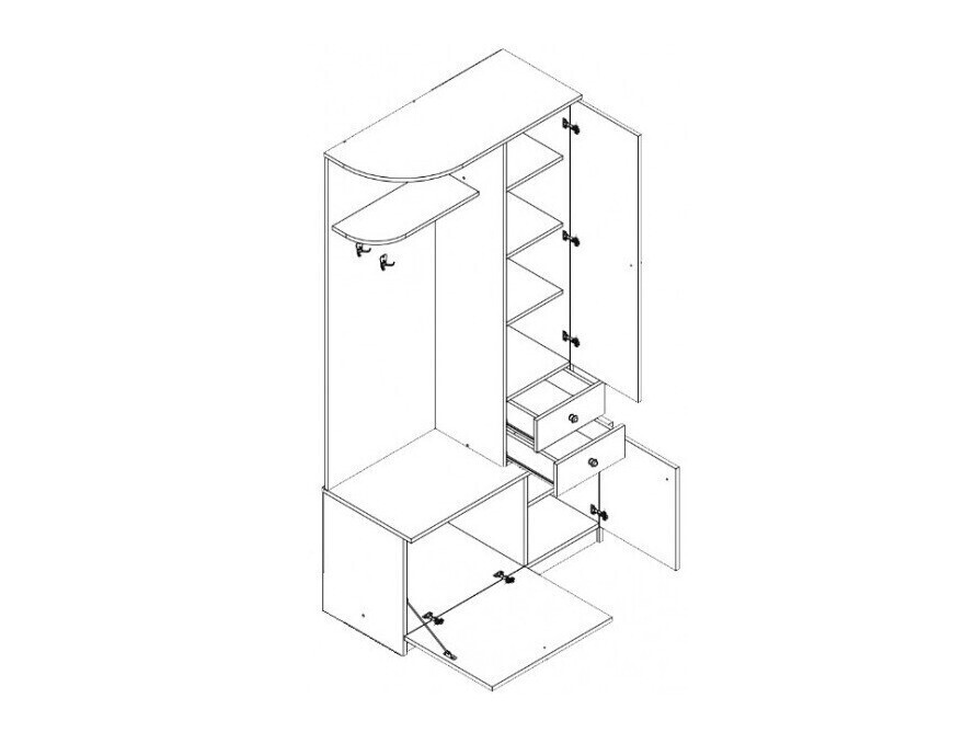 Meuble d'entrée Murrieta 116 (Blanc)