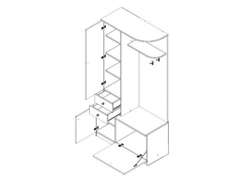 Meuble d'entrée Murrieta 116 (Blanc)