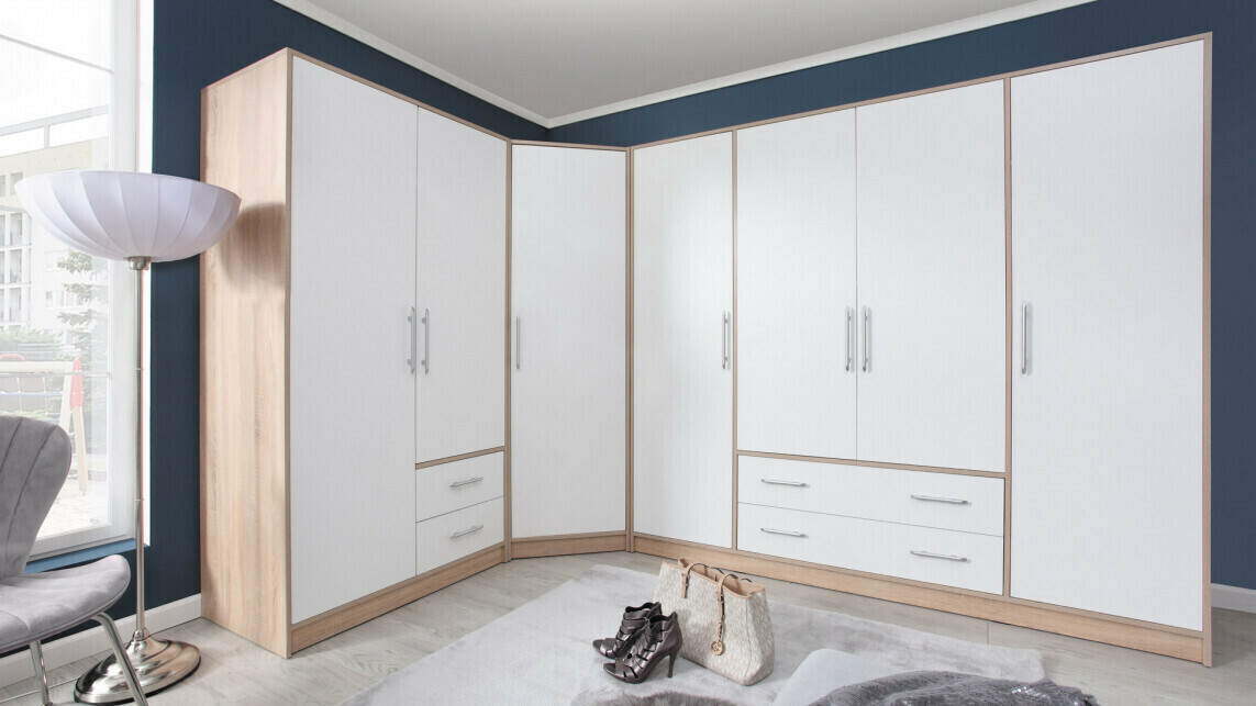 Armoire Cavmero 102 (Sonoma chêne + Blanc)