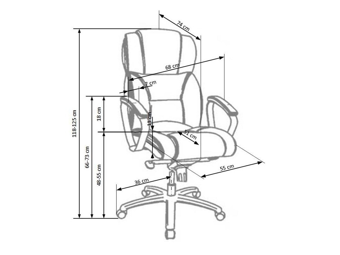 Chaise de bureau Houston 595 (Brun clair)