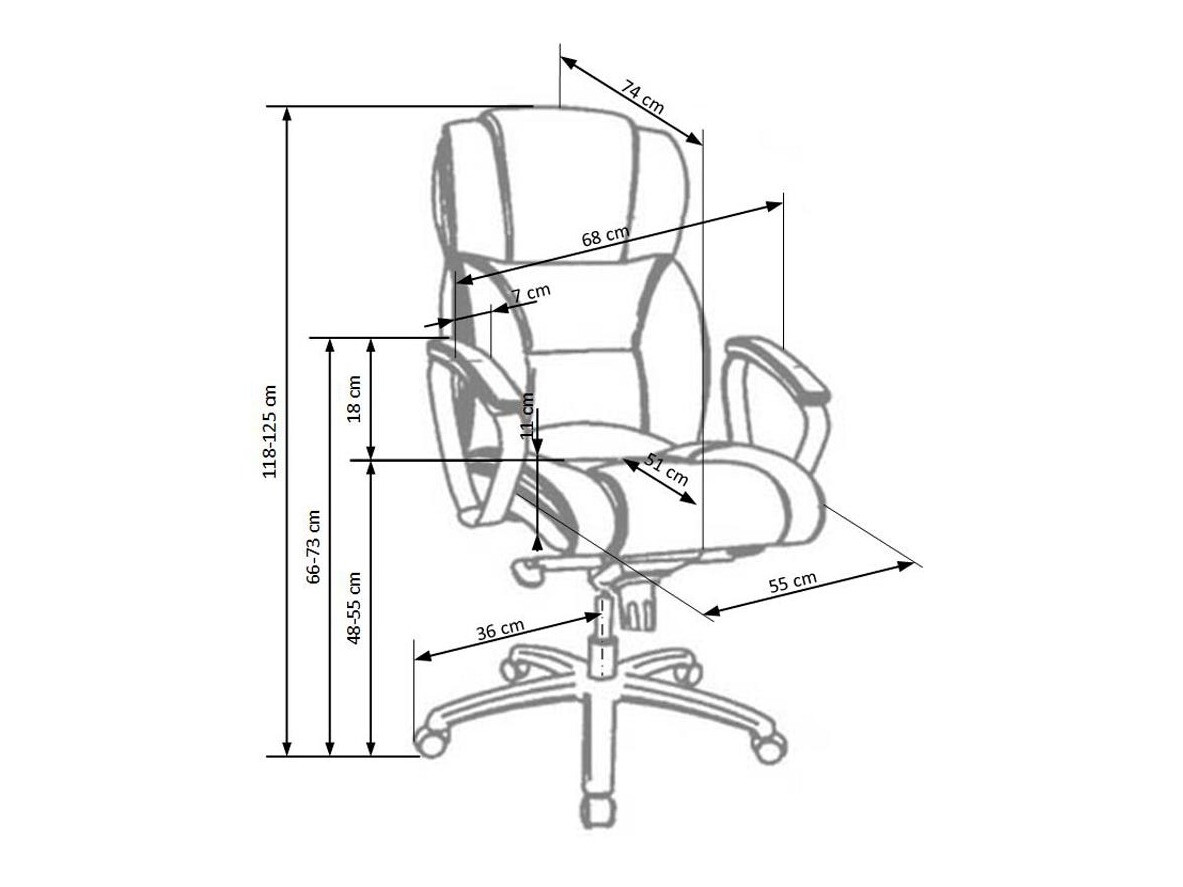 Chaise de bureau Houston 595 (Brun foncé)