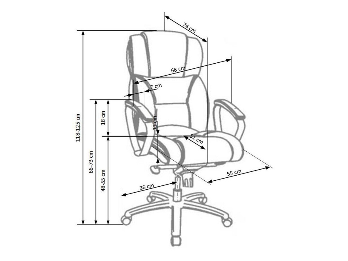Chaise de bureau Houston 595 (Noir)