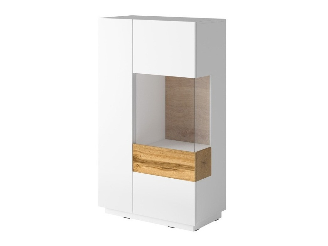 Ensemble de salon Livlore 109 (Blanc + Blanc brillant + Chêne wotan)