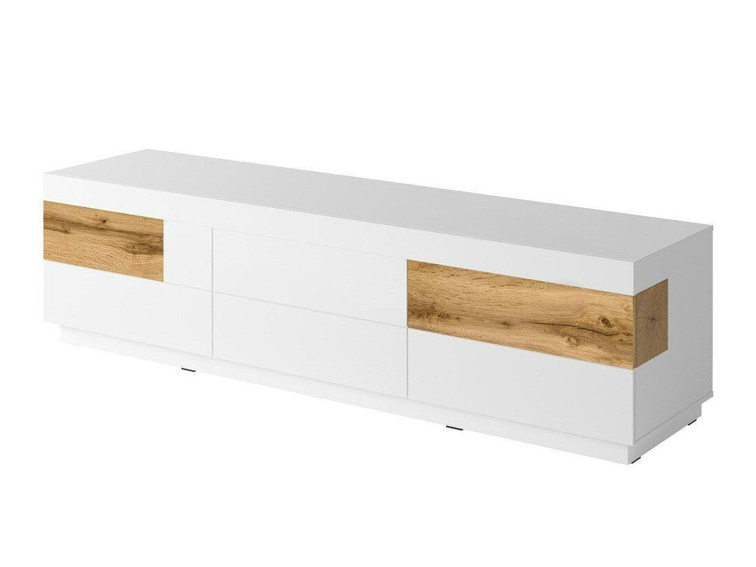 Ensemble de salon Livlore 109 (Blanc + Blanc brillant + Chêne wotan)