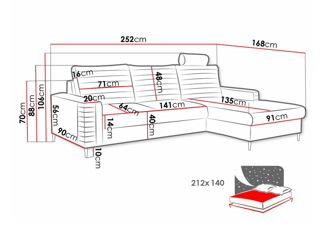 Canapé d'angle Comfivo Cumintudo (Velluto 25)