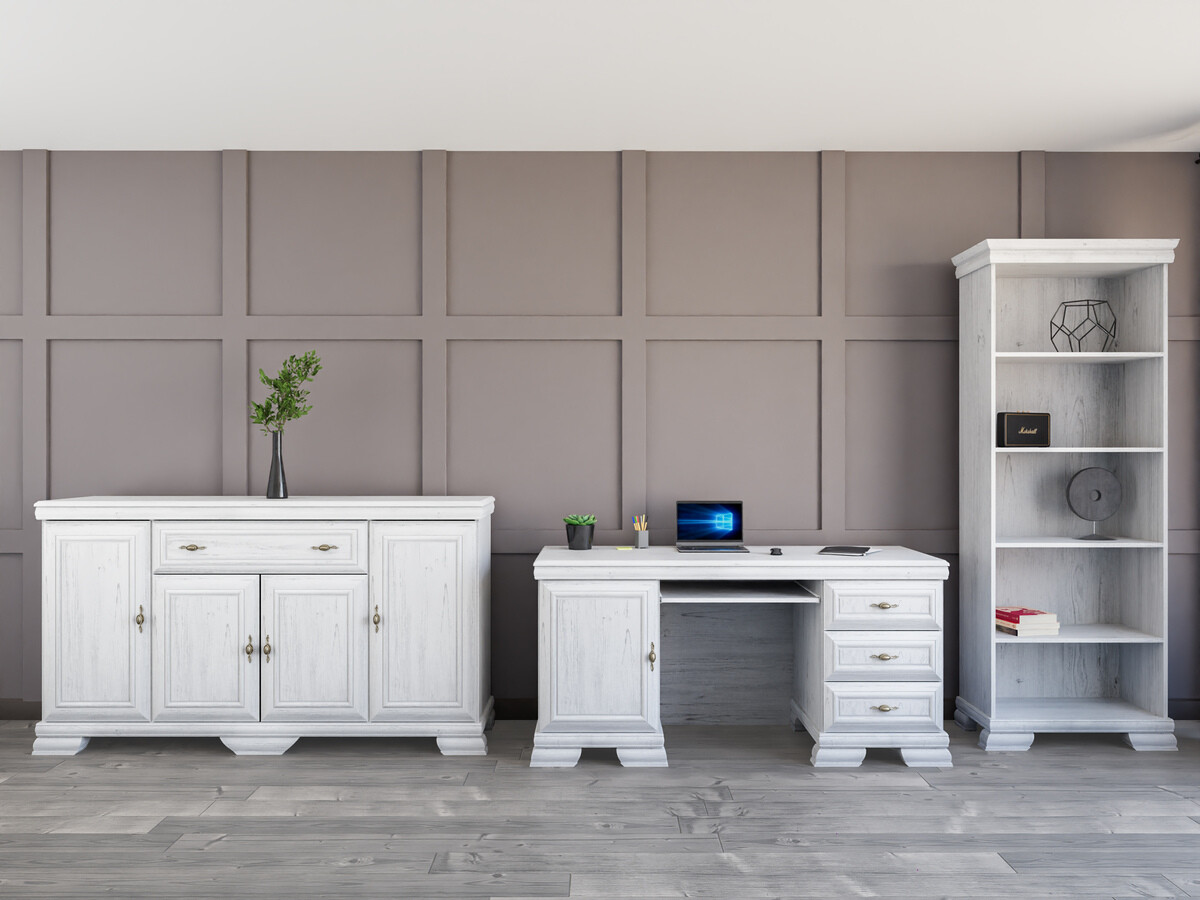 Ensemble de bureau à domicile Salmeru 125 (Pin Anderson)
