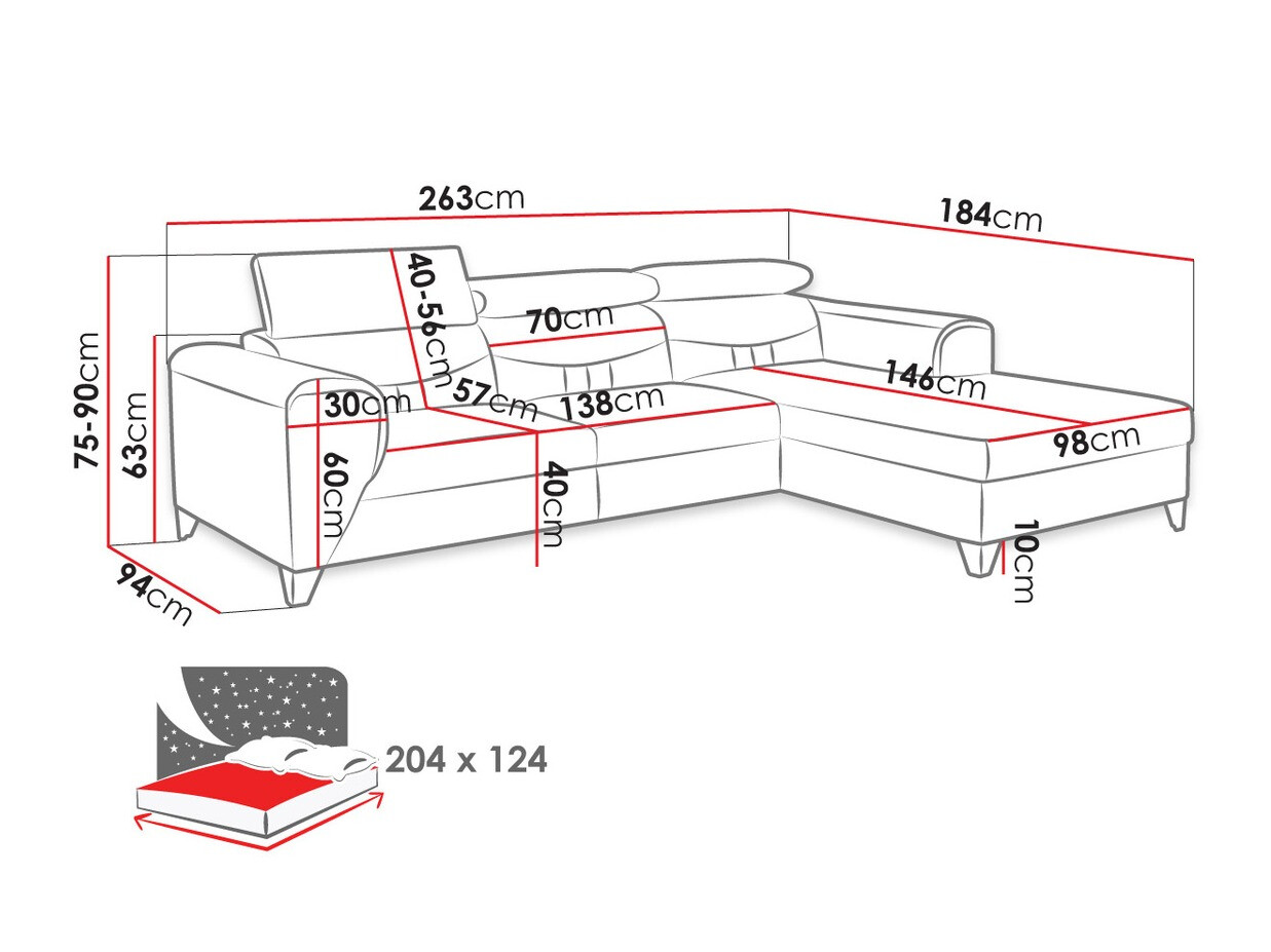 Canapé d'angle Comfivo 246 (Manila 31)