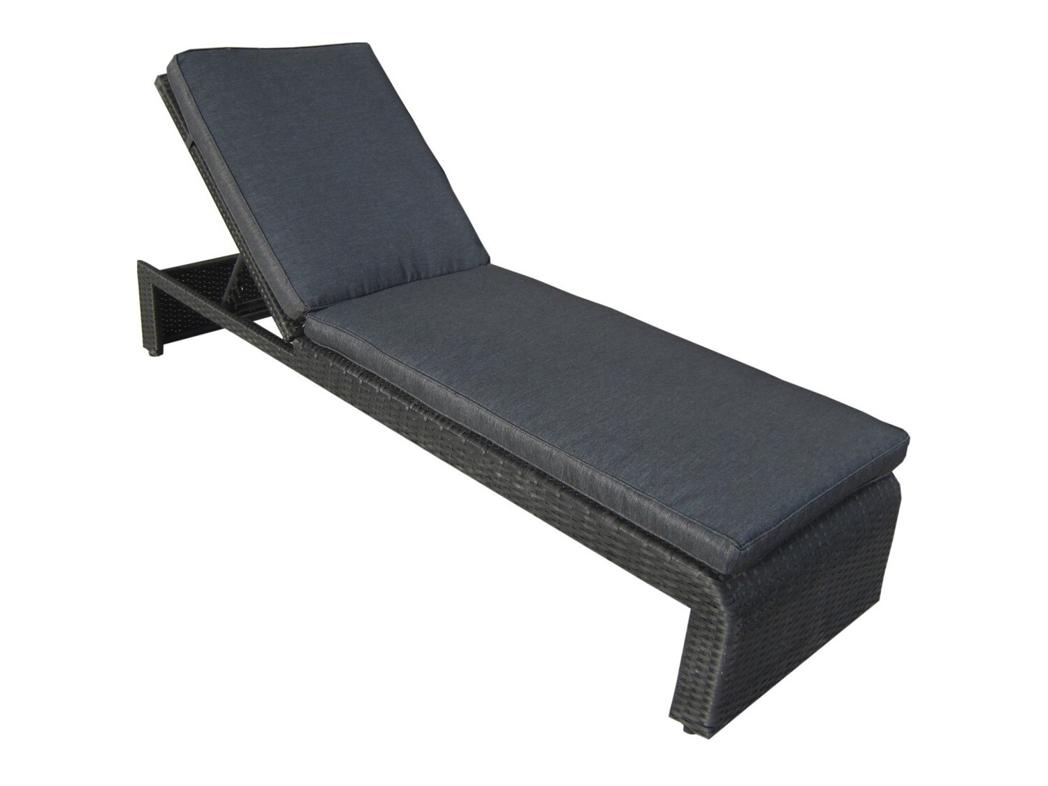 Chaise longue de jardin Dallas 771 (Noir + Gris)