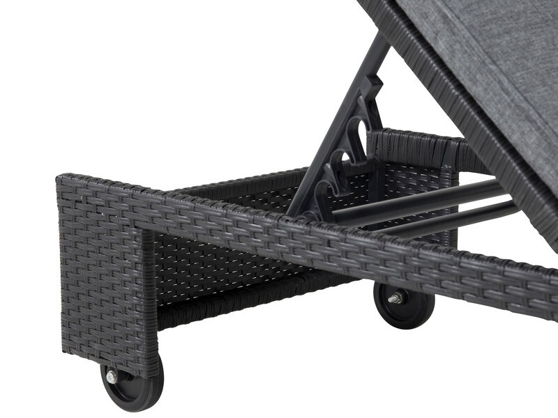Chaise longue de jardin Dallas 771 (Noir + Gris)