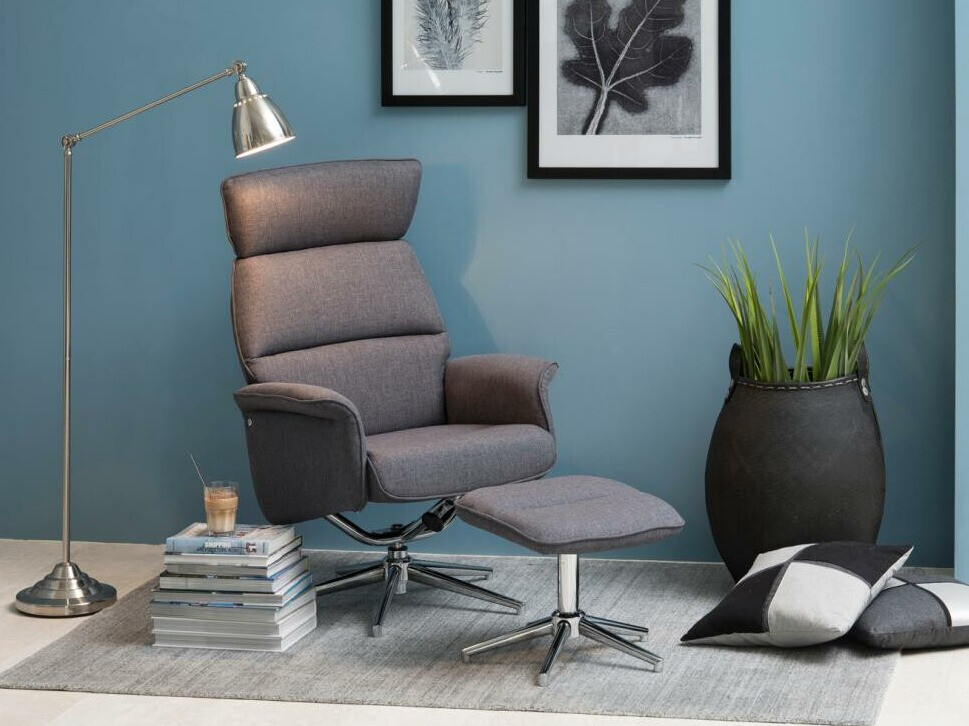 Fauteuil Norsica 570 (Gris foncé + Argent)
