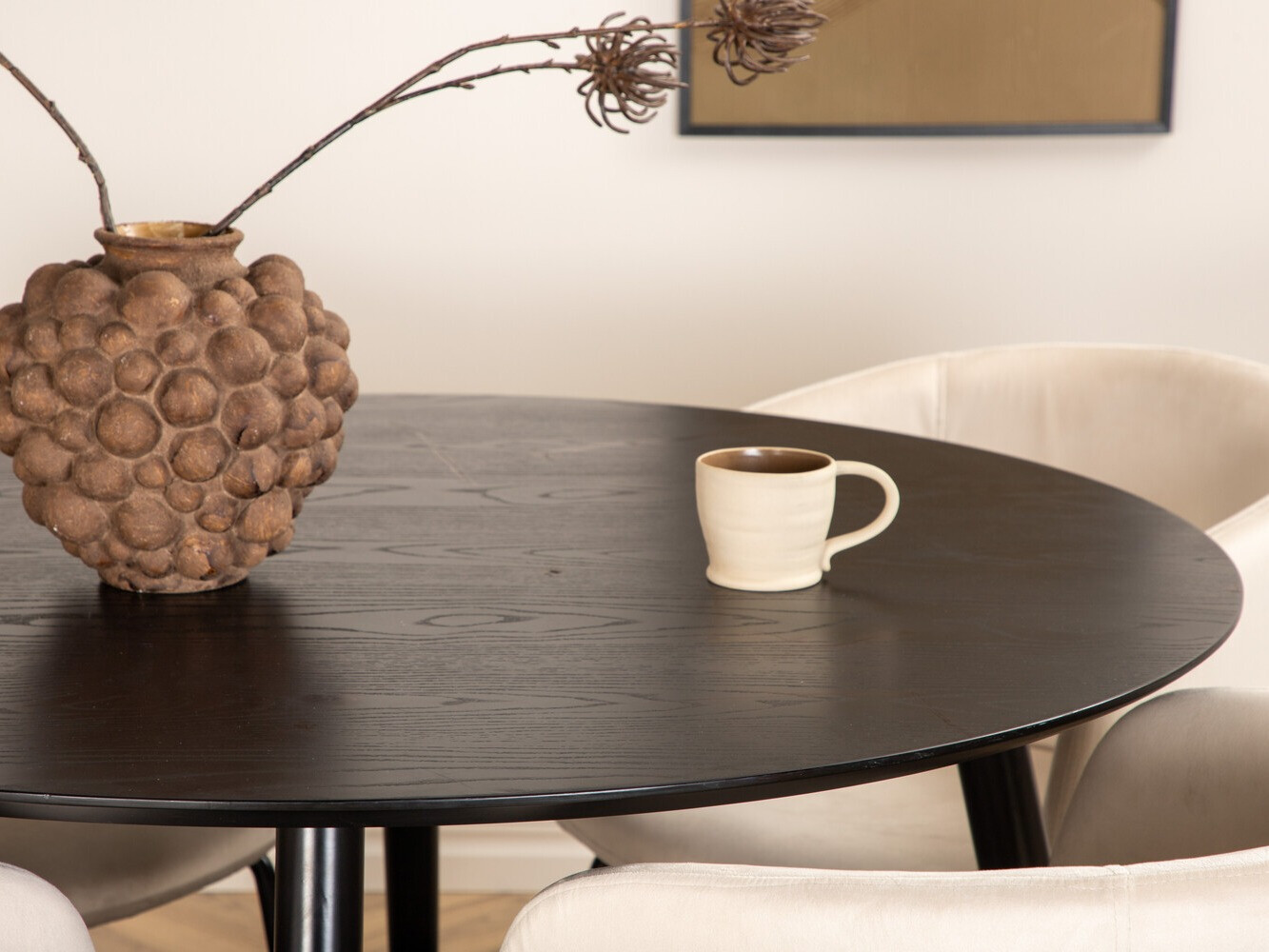 Salle à manger complète Dallas 2539 (Beige + Noir)