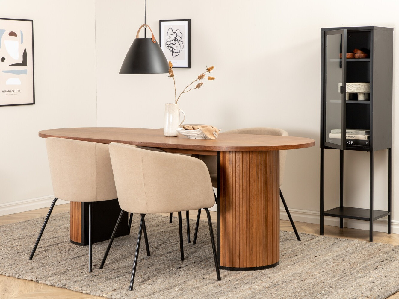 Salle à manger complète Dallas 2749 (Beige + Noir)