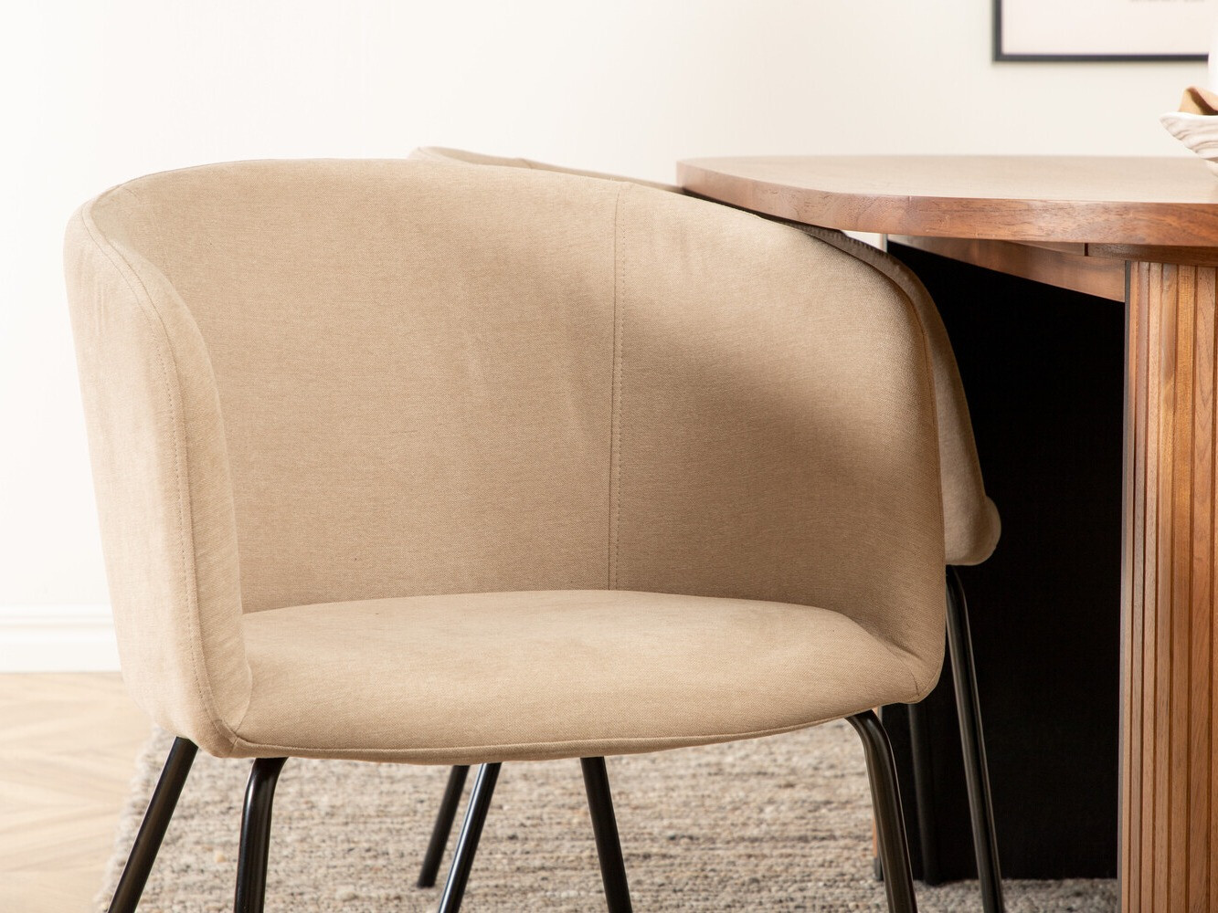 Salle à manger complète Dallas 2749 (Beige + Noir)
