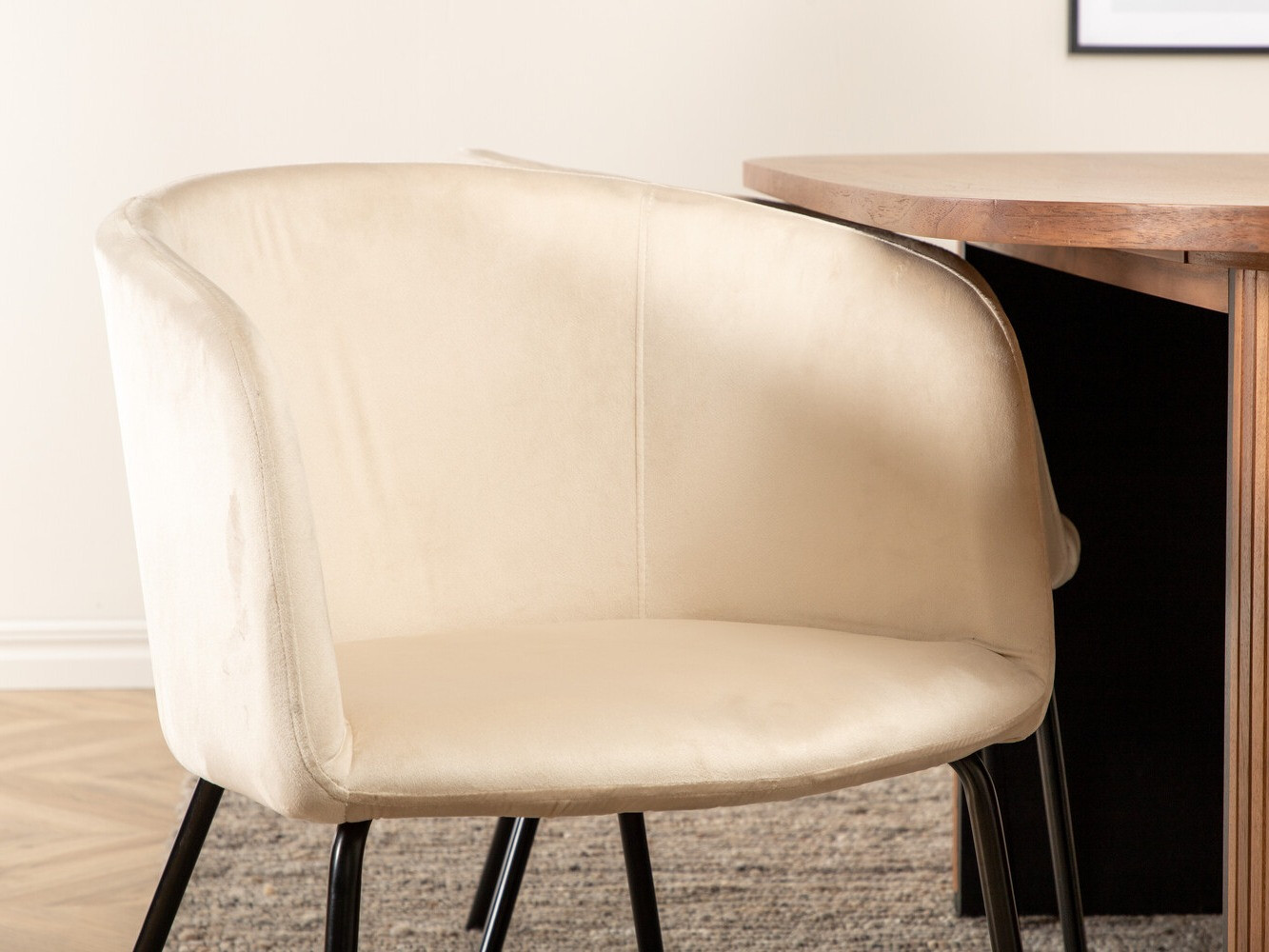 Salle à manger complète Dallas 2749 (Crème + Noir)